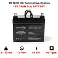 thumbnail image 3 of Golf Technologies Freedom 2000 - 12V 35AmpH NB U1 Bright Way Group Battery, 3 of 7