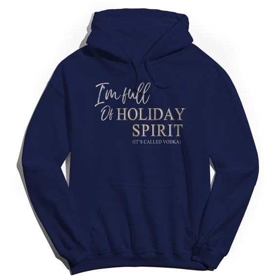 Haywood & Main I'M Fulll Of Graphic Navy Men's Cotton Pullover Hoodie