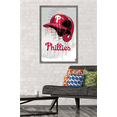 thumbnail image 2 of MLB Philadelphia Phillies - Drip Helmet 22 Wall Poster, 22.375" x 34" Framed, 2 of 5