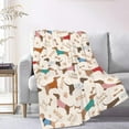 thumbnail image 2 of Cute Dachshund Blanket Gifts Ultra Soft Cozy Throw Flannel Blanket, Lightweight Fuzzy Fleece Blanket Warm Plush Throw Blankets for Couch, Sofa, Bed 40"x50" for Kids, 2 of 6