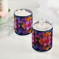 thumbnail image 2 of Yayeee 4 Pack Qtip Holder Bathroom Cotton Swab Canister with Lid Clear Dispenser Set, Large Purple Flowers, 2 of 6