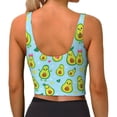 thumbnail image 2 of Yiaed Cartoon Avocado Print Ladies Waistcoat Women Sports Vest Vest Sports Women Sports Top Yoga Vest for women-Small, 2 of 8