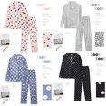 thumbnail image 3 of Pijama de manga larga de primavera y otoño para mujer, cárdigan de solapa, traje a rayas, ropa exterior de talla grande para el hogar, 3 of 6