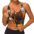 thumbnail image 3 of Balery Cloud Sky Sunflower Cow Sujetadores deportivos con espalda cruzada para mujer, acolchados, sin costuras, de alto impacto, ideales para yoga, gimnasio, entrenamiento y fitness.-XX-Large, 3 of 8