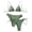 Green, variant on Staron Women's Bikini Set Solid Color Backless Strappy Bandeau Swimsuit with Removable Padded Bra High Cut Two Piece Bathing Suit for Beach Vacation Pool Party, Hot Pink L