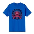 thumbnail image 3 of Demure University Adult Royal Blue Crew Neck Short Sleeve Tee-Medium, 3 of 5