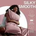 thumbnail image 3 of MR&HM Satin Pillow Case, 20x36 King Size Satin Pillowcase Set of 2, 2 Pack Satin Silky Pillowcase for Hair and Skin, 20x36, Rose Taupe, 3 of 7