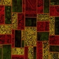 thumbnail image 1 of Ahgly Company Machine Washable Indoor Square Patchwork Yellow Transitional Area Rugs, 6' Square, 1 of 4