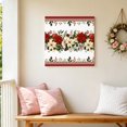 thumbnail image 6 of Canvas Wall Art, Red Poinsettia Christmas Framed Canvas Prints for Living Room Bathroom, Xmas Botanical Berry Red Border Gallery Wrapped Wall Decor for Home Office, Gifts, 12"x12" Ship Next Day, 6 of 9