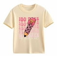thumbnail image 3 of Girls Graphic Print Short Sleeve T Shirt Back To School Casual Tee Top Clothes, 3 of 3