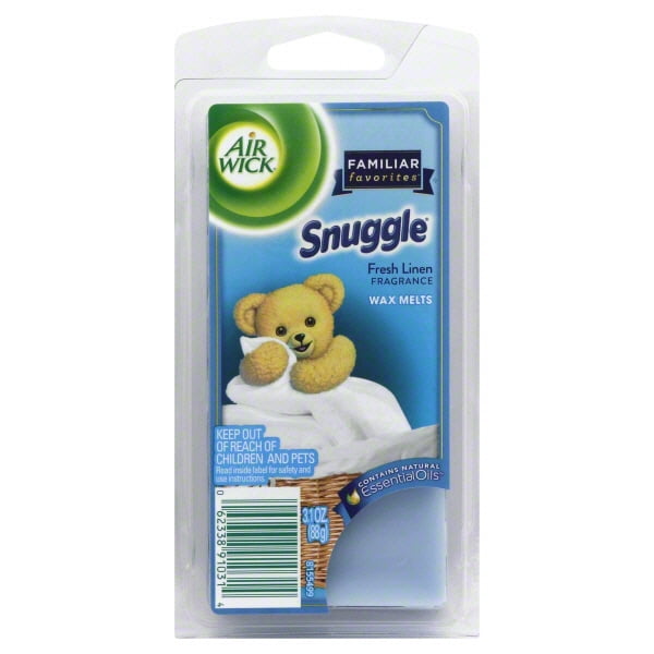 Air Wick Scented Candles Wax Melts, Familiar Favorites Collection, Snuggle Fresh Linen Scent, 3.