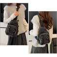 thumbnail image 2 of Sunyuer Women Vintage Denim Sling Bag, Lightweight Casual Crossbody Chest Bag, Multi Pocket Denim Fanny Pack Adjustable Strap Daypack for Travel Walking Commute, 2 of 7