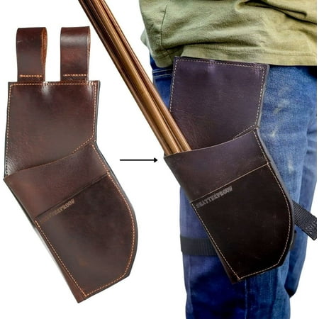 Shatterproof Archery Leather Hip Quiver Rear Facing