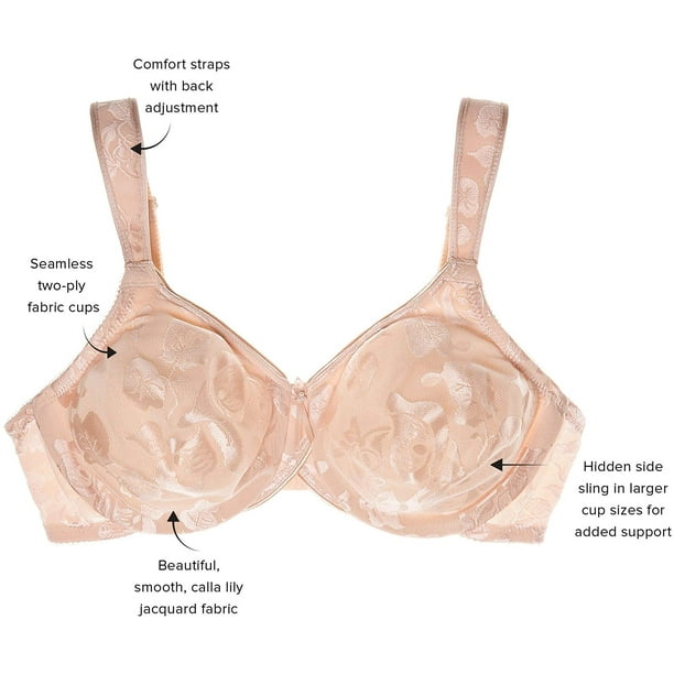Wacoal Womens Awareness Jacquard Full Figure Underwire Bra : :  Clothing, Shoes & Accessories