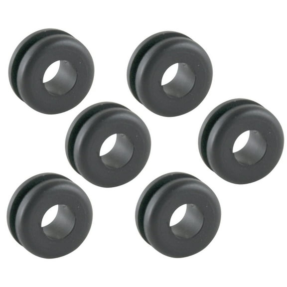 Gardner Bender Black Hole Grommets 1/4 Inch - Vinyl - 6 Count, Black