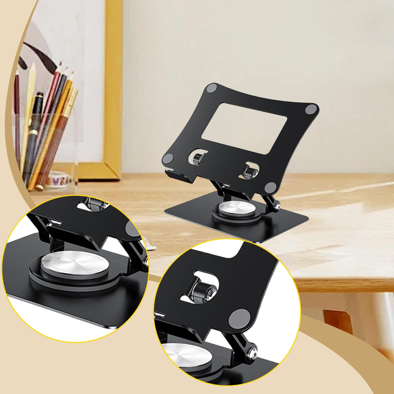 Laptop Stand Computer Holder Tablet Riser Rotatable Metal Material Adjustable Height for Home Office Workstations