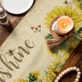 thumbnail image 3 of Sunflowers Table Runner - 120 Inch Long Retro Spring Botanical Blossom Flowers Bees Cotton and Linen Blended Dress Scarves Farmhouse Table Runner for Kitchen Dining, Coffee Table, 13" x 120", 3 of 8