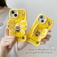 thumbnail image 6 of Yellow Bee Phone Case Compatible with iPhone 14 Pro Max, Cute 3D Korea Dopamine Cartoon Bee Case with Bee Wings Folding Stand Shockproof Silicone Soft Case-02, 6 of 12