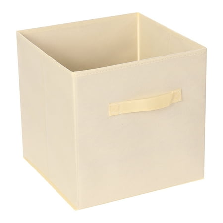 Unique Bargains Fabric Storage Cube Storage Bin Beige 12.2*12.2*12.2in