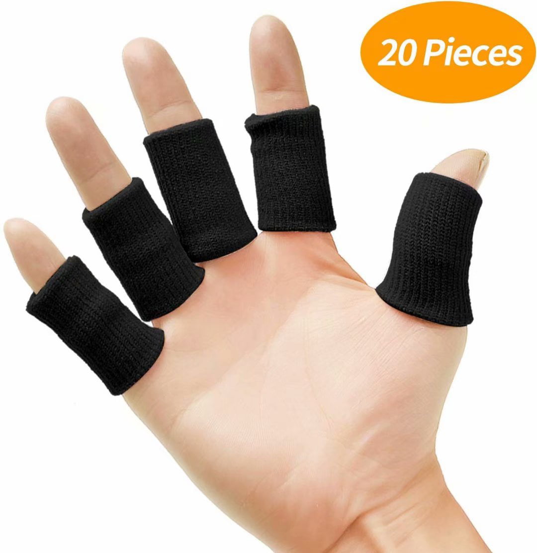 20 Pieces Finger Sleeves Protectors Thumb Brace Support Elastic ...