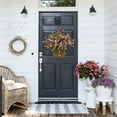 thumbnail image 5 of 1*Purple Artificial Wreath Clearance! Wreaths for Front Door Berry Wildflower Door Hanging Basket Wreath 2024 New Spring Wreath Seasonal Welcome Sign for Home Front Door Decoration, 5 of 7