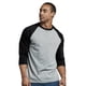 thumbnail image 1 of TOP PRO Camiseta de béisbol casual de manga 34 para hombre (3XL BlackLight gris - 1), 1 of 4