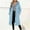 Light Blue#02, variant on Yteetum Trench Coat Women Single Breasted Notched Lapel Collar Pea Coats Outwear Womens Casual Solid Turndown Collar Long Sleeved Button Hooded Coat Woolen Wool Blend Jacket Fall Winter Clothes