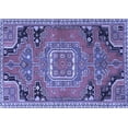 thumbnail image 1 of Ahgly Company Machine Washable Indoor Rectangle Medallion Blue Traditional Area Rugs, 7' x 9', 1 of 4