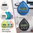 thumbnail image 1 of Ruiboury Water Drop Digital Timer Study Stopwatch LCD Large Screen Manual Energy Saver Alarm Clock Home Gadget Reminder Device Yellow Green, 1 of 6