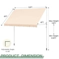thumbnail image 7 of AECOJOY Manual Retractable Awning, 118" Non-Screw Outdoor Patio Awning, Adjustable Pergola Sun Shade Cover with UV Protection, Ideal Outdoor Canopy for Window or Door, Beige, 7 of 7