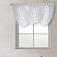 thumbnail image 2 of Waterfall Window Valance Swags Sheer Curtains Rod Pocket Single Window Panel Curtain Living Room, 2 of 9