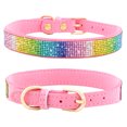 thumbnail image 2 of Skksst Pet Collar Rhinestone Bling Dog Reflective Necklace With Soft Suede Leather, 2 of 5