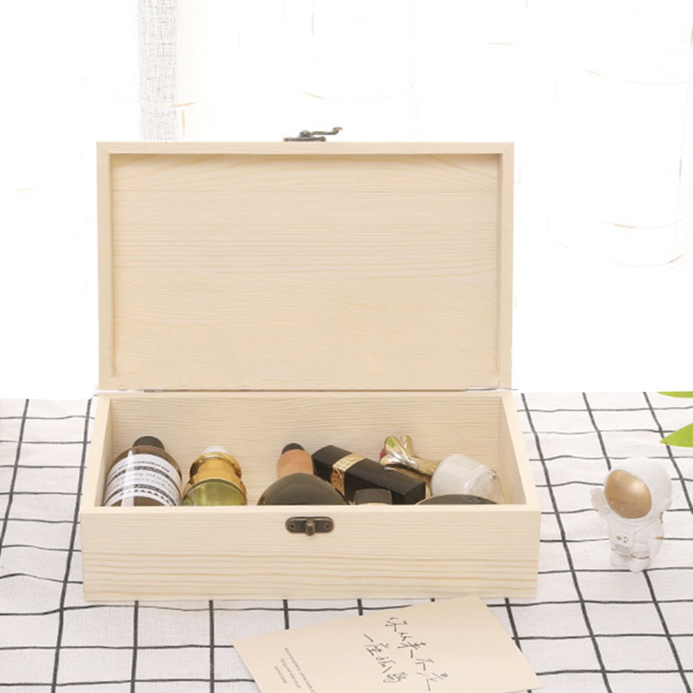 Jewelry Box Desktop Pine Wood Storage Hand Decoration Wooden Box Gift Box