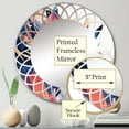 thumbnail image 3 of Designart "Collage of Vibrance" Cubism Round Wall Mirror - Modern Oval Printed Decorative Oversized Mirror - Multiple Color Options, 3 of 4