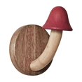 thumbnail image 3 of Ganchos de pared de madera para puerta, colgador trasero para toallas, ropa, dormitorio y cocina. Rojo, 3 of 9