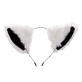 thumbnail image 4 of 3 piezas Diadema con orejas de gato para cosplay, diadema mullida para niña y mujer, bonita diadema con orejas de gato para fiesta, pelo largo, 4 of 5