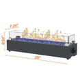 thumbnail image 5 of 28-inch Table Top Gas Fire Pit, 40,000 BTU Tabletop Propane Fire Pit Portable Fireplace for Patio, Outdoor w/Wind Glass Shield, Glass Rocks, Carbon Gray, 5 of 8