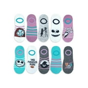 Nightmare Before Christmas Women's Stay-Put Liner Socks, 10-Pack, Size 4-10