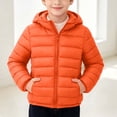 thumbnail image 6 of ITSAME Girls Hooded Quilted Puffer Jacket Long Sleeve Full Zip Winter Warm Thick Coat with Pockets Orange Size 12, 6 of 10