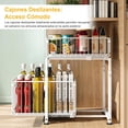 thumbnail image 4 of Organizador para Bajo Fregadero 2 Niveles, Organizador Bajo Fregadero con Cajones Deslizantes Estante Metálico Ajustable en Altura para Cocina y Baño, 4 of 7