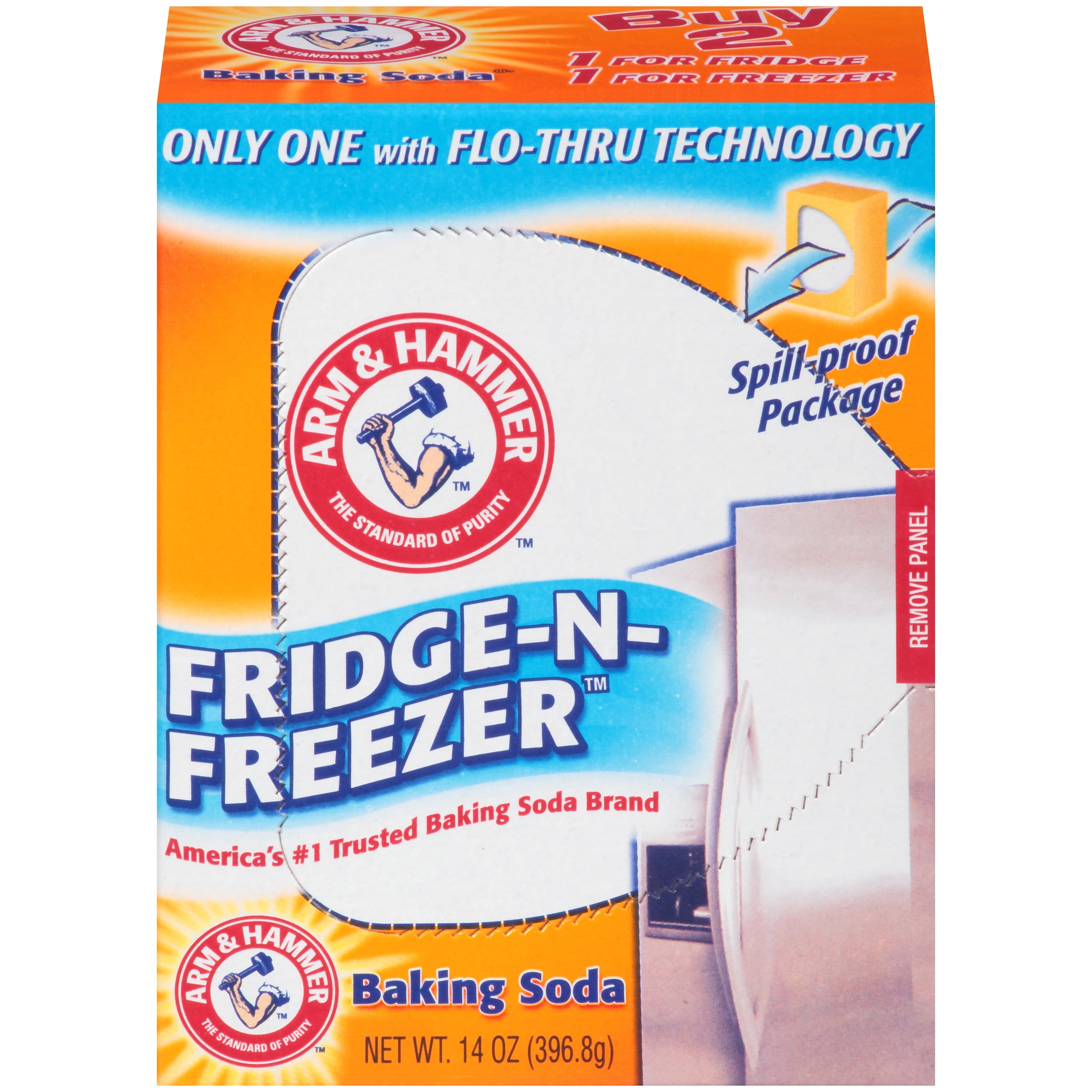 Arm  Hammer Baking Soda Fridge-n-Freezer Odor Absorber, 14 oz.