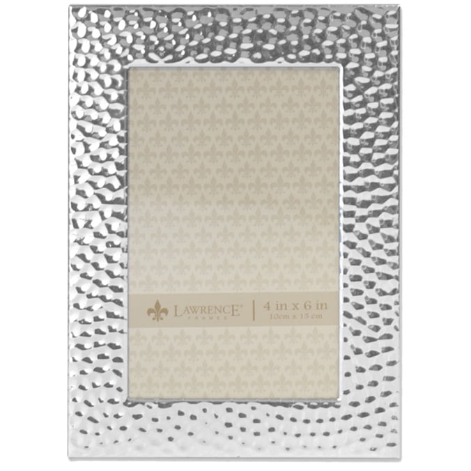 Lawrence 4x6 Hammered Metal Picture Frame Silver