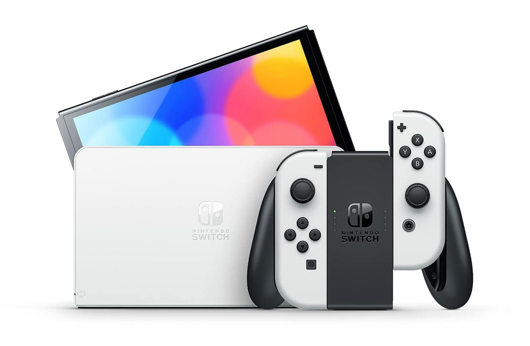 Nintendo Switch – OLED (Sw Oled) Model w/ White Joy-Con Bundle
