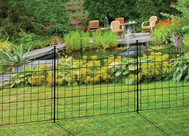 7Pack Mr.Garden Edging Fence Metal Garden Patio Border Fences 30"x18",Black 