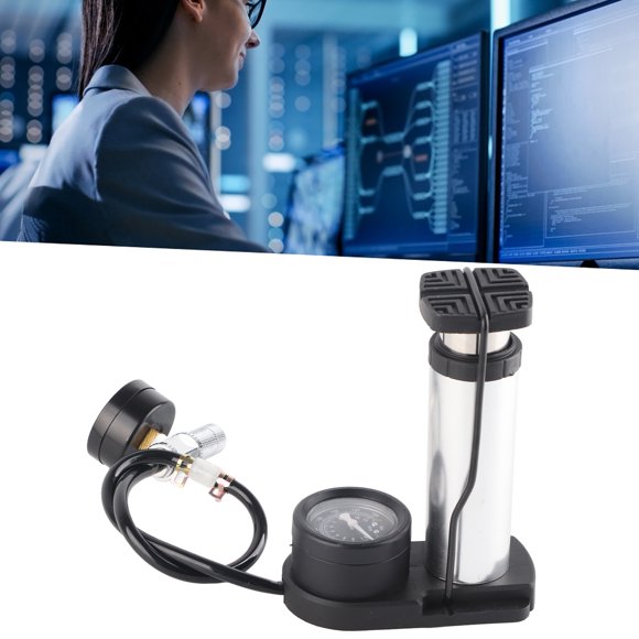 Probador de Presión de Fuga, Práctico Barómetro Doble de ABS Duradero, Para Enfriador de Agua