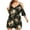 Black, variant on Womens Plus Size Clearance Dresses,Women Plus Size Casual V-Neck Leakage Shoulder Printing Loose Rompers Shorts