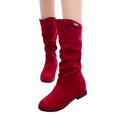 thumbnail image 3 of YOUYEDIAN Boots for Women Low Heel Fashion Round Toe Warm Versatile Mid Top Booties Fall Winter Casual Outdoor Comfortable Shoes, 3 of 5