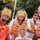 thumbnail image 5 of 4 Pcs Creative Glasses Beer Mug Shape Eyeglasses Fun Overflow Beer Cup Spectacles for Costume Party Festival Carnival(Golden), 5 of 5
