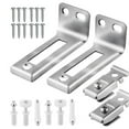 thumbnail image 1 of 1 pack Ensemble de Quincaillerie pour Porte Pliante Kit de Réparation d'Armoire en Acier Inoxydable, 1 of 5
