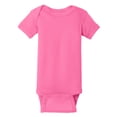 thumbnail image 4 of Yellow Rooster Infant Short Sleeve Baby Rib Bodysuit Hot Pink 24M, 4 of 5